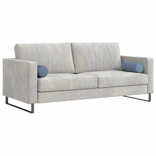 Cojines Bolster 2 pcs Azul Ø 15 x 40 cm Tela de pana M 3