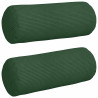 Cojines Bolster 2 pcs Verde oscuro Ø 15 x 40 cm Tela de pana 2