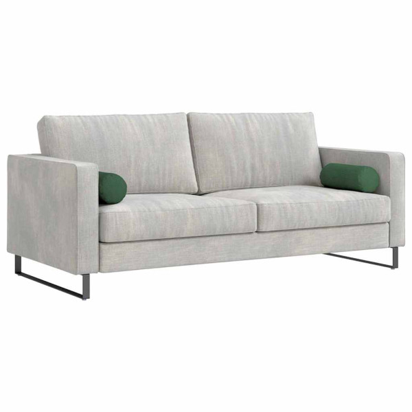 Cojines Bolster 2 pcs Verde oscuro Ø 15 x 40 cm Tela de pana M 3