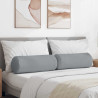 Cojines Bolster 2 pcs Gris Claro Ø 25 x 70 cm tela 1
