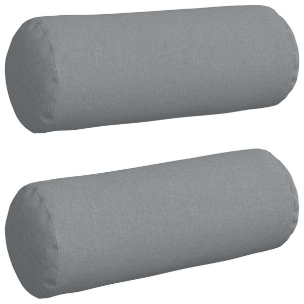 Cojines Bolster 2 pcs Gris Claro Ø 25 x 70 cm tela M 2