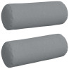 Cojines Bolster 2 pcs Gris Claro Ø 25 x 70 cm tela 2