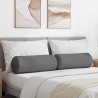 Cojines Bolster 2 pcs Gris oscuro Ø 25 x 70 cm tela 1