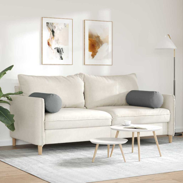 Cojines Bolster 2 pcs Gris oscuro Ø 25 x 70 cm tela M 4