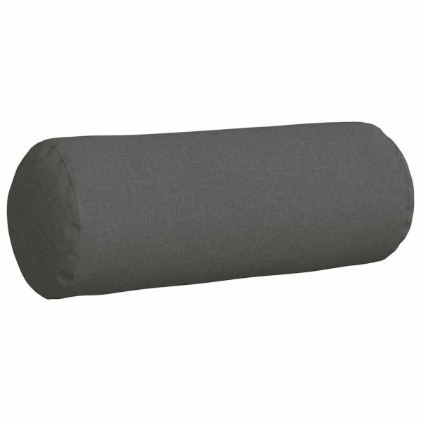 Cojines Bolster 2 pcs Gris oscuro Ø 25 x 70 cm tela M 5