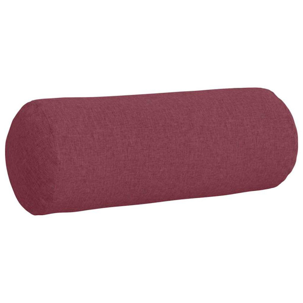Cojines Bolster 2 pcs Rojo vino Ø 25 x 70 cm tela M 5