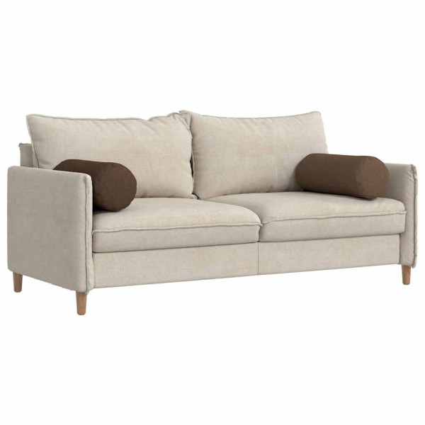 Cojines Bolster 2 pcs Marrón Ø 25 x 70 cm tela M 3