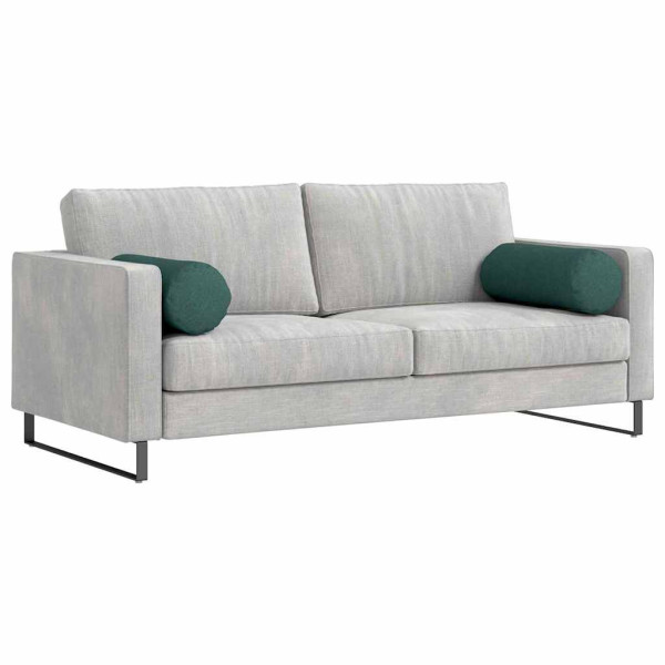 Cojines Bolster 2 pcs Verde oscuro Ø 25 x 70 cm tela M 3