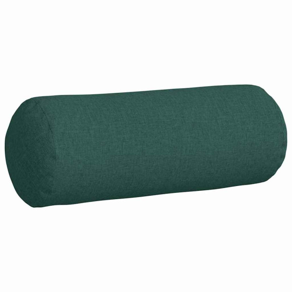 Cojines Bolster 2 pcs Verde oscuro Ø 25 x 70 cm tela M 5