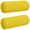Cojines Bolster 2 pcs Amarillo Claro Ø 25 x 70 cm tela 2