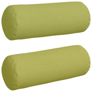 Cojines Bolster 2 pcs Verde claro Ø 25 x 70 cm tela H