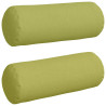 Cojines Bolster 2 pcs Verde claro Ø 25 x 70 cm tela 2