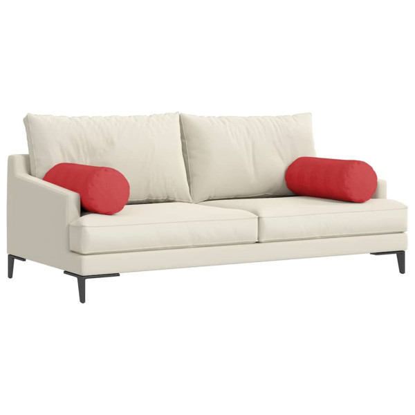 Cojines Bolster 2 pcs Rojo Ø 25 x 70 cm tela M 3