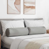 Cojines Bolster 2 pcs Gris Nube Ø 25 x 70 cm tela 1