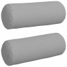 Cojines Bolster 2 pcs Gris Nube Ø 25 x 70 cm tela 2