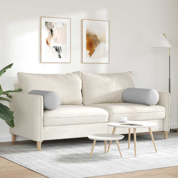 Cojines Bolster 2 pcs Gris Nube Ø 25 x 70 cm tela M 4