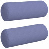 Cojines Bolster 2 pcs Azul jeans Ø 25 x 70 cm tela 2