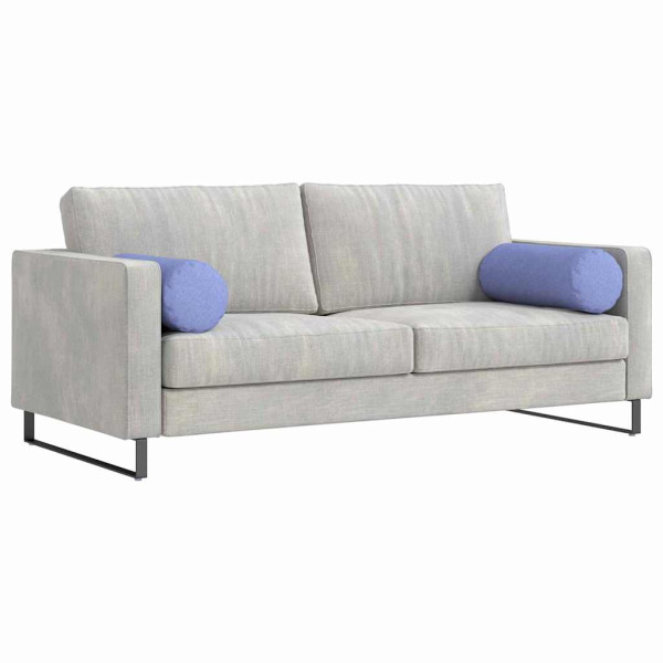 Cojines Bolster 2 pcs Azul jeans Ø 25 x 70 cm tela M 3