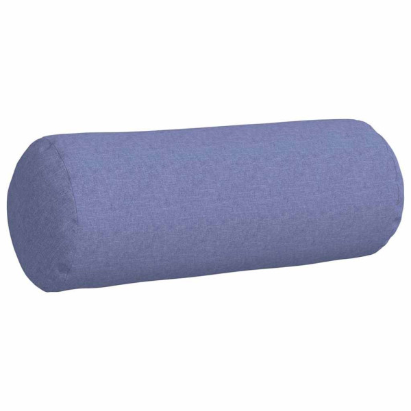 Cojines Bolster 2 pcs Azul jeans Ø 25 x 70 cm tela M 5