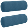 Cojines Bolster 2 pcs Azul Ø 25 x 70 cm Tela de pana 2