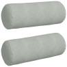 Cojines Bolster 2 pcs Gris Claro Ø 25 x 70 cm Tela de pana 2