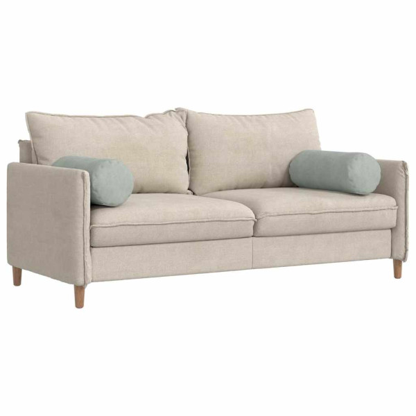 Cojines Bolster 2 pcs Gris Claro Ø 25 x 70 cm Tela de pana M 3