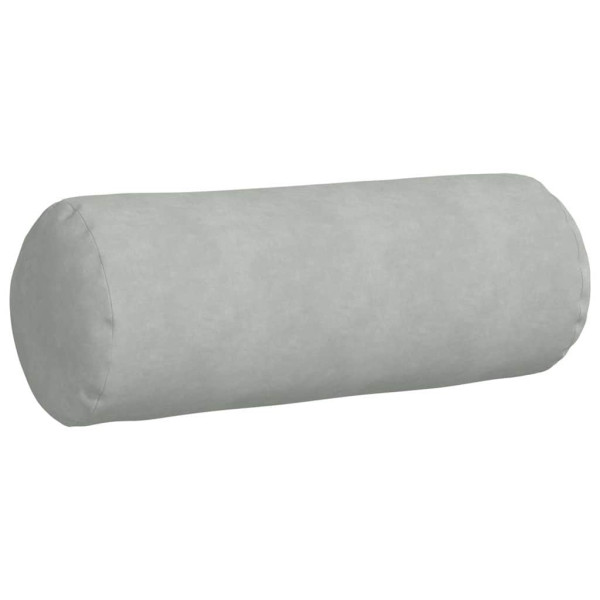 Cojines Bolster 2 pcs Gris Claro Ø 25 x 70 cm Tela de pana M 5