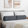 Cojines Bolster 2 pcs Gris oscuro Ø 25 x 70 cm Tela de pana 1