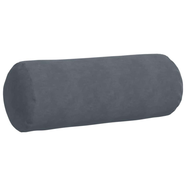 Cojines Bolster 2 pcs Gris oscuro Ø 25 x 70 cm Tela de pana M 5
