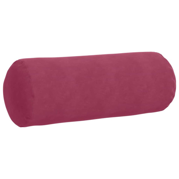 Cojines Bolster 2 pcs Rojo vino Ø 25 x 70 cm Tela de pana M 5