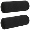 Cojines Bolster 2 pcs Negro Ø 25 x 70 cm Tela de pana 2