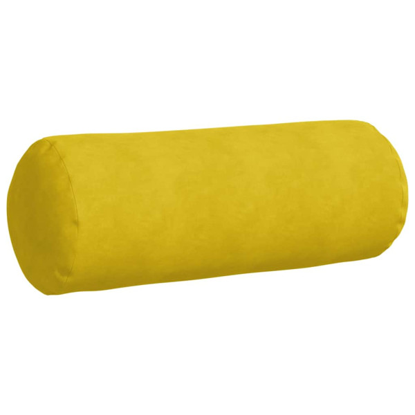 Cojines Bolster 2 pcs Amarillo Ø 25 x 70 cm Tela de pana M 5