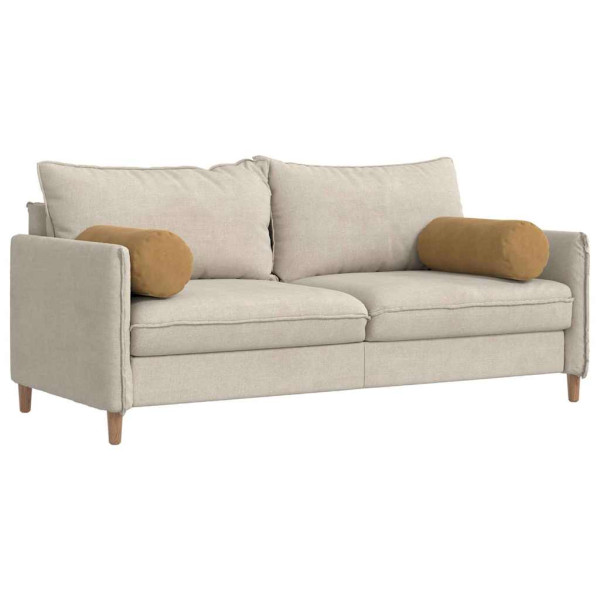 Cojines Bolster 2 pcs Marrón Ø 25 x 70 cm Tela de pana M 3