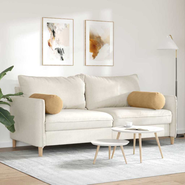 Cojines Bolster 2 pcs Marrón Ø 25 x 70 cm Tela de pana M 4