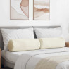 Cojines Bolster 2 pcs Crema Ø 25 x 70 cm Tela de pana 1