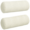 Cojines Bolster 2 pcs Crema Ø 25 x 70 cm Tela de pana 2