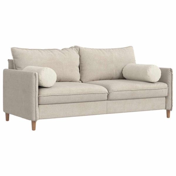 Cojines Bolster 2 pcs Crema Ø 25 x 70 cm Tela de pana M 3