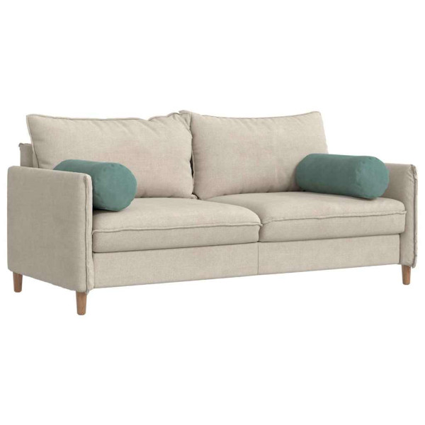 Cojines Bolster 2 pcs Verde Mar Ø 25 x 70 cm Tela de pana M 3