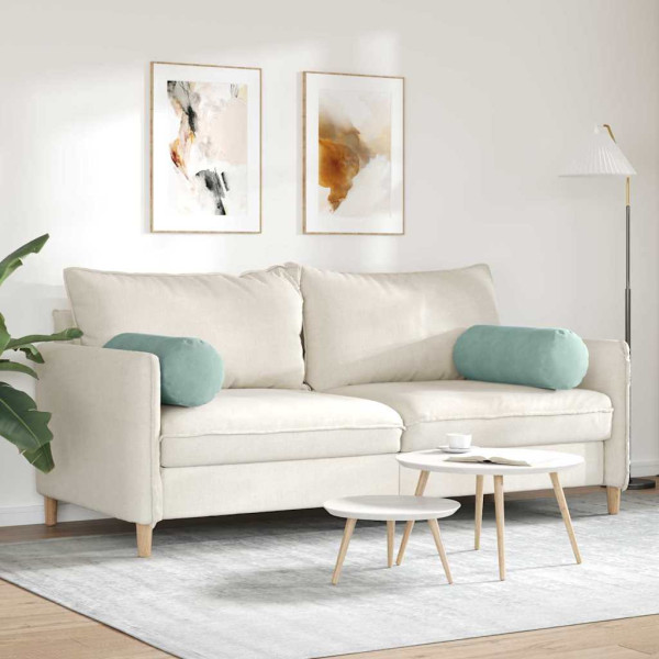 Cojines Bolster 2 pcs Verde Mar Ø 25 x 70 cm Tela de pana M 4