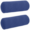 Cojines Bolster 2 pcs Azul Policía Ø 25 x 70 cm Tela de pana 2