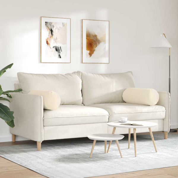 Cojines Bolster 2 pcs Beige Ø 25 x 70 cm Tela de microfibra M 4