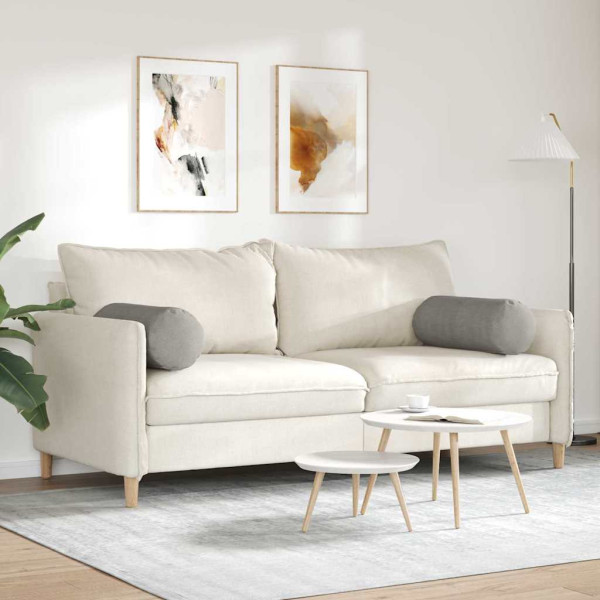 Cojines Bolster 2 pcs Gris Claro Ø 25 x 70 cm Tela de pana M 4