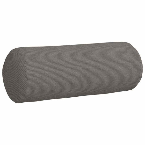 Cojines Bolster 2 pcs Gris Claro Ø 25 x 70 cm Tela de pana M 5