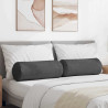 Cojines Bolster 2 pcs Gris oscuro Ø 25 x 70 cm Tela de pana 1