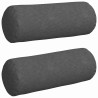 Cojines Bolster 2 pcs Gris oscuro Ø 25 x 70 cm Tela de pana 2