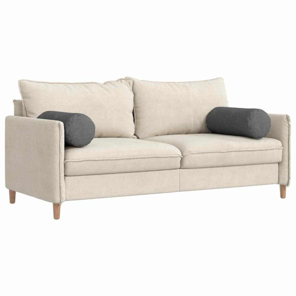 Cojines Bolster 2 pcs Gris oscuro Ø 25 x 70 cm Tela de pana M 3