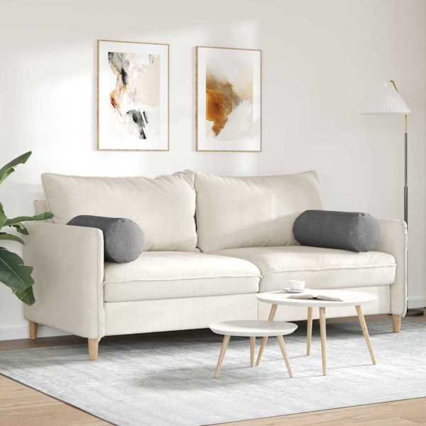 Cojines Bolster 2 pcs Gris oscuro Ø 25 x 70 cm Tela de pana M 4