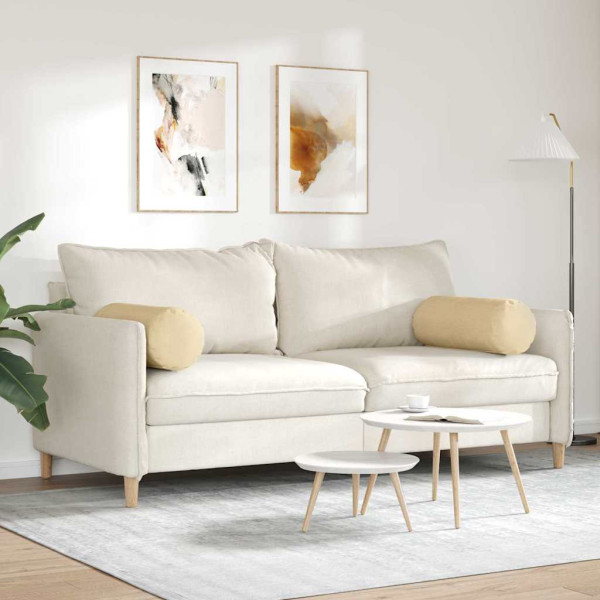 Cojines Bolster 2 pcs Verde grisáceo Ø 25 x 70 cm Tela de pana M 4