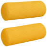 Cojines Bolster 2 pcs Amarillo Claro Ø 25 x 70 cm Tela de pana 2
