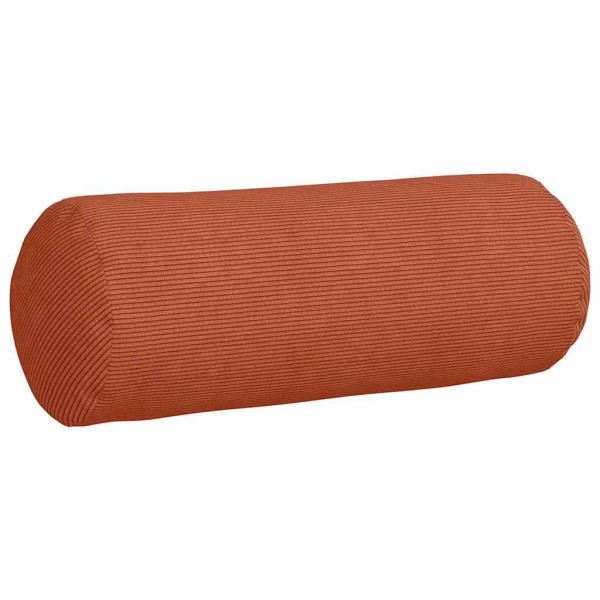 Cojines Bolster 2 pcs Rojo Naranja Ø 25 x 70 cm Tela de pana M 5